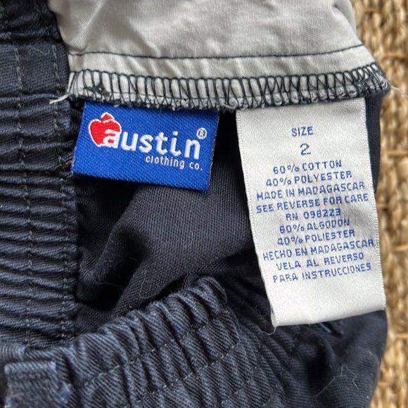 Boys 2T Dress Outfit Champs Plaid Button Up Shirt and Austin Navy Khaki Pants - Picture 8 of 9